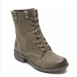 Rockport cob hill combat boots zip.up lace up size 10
